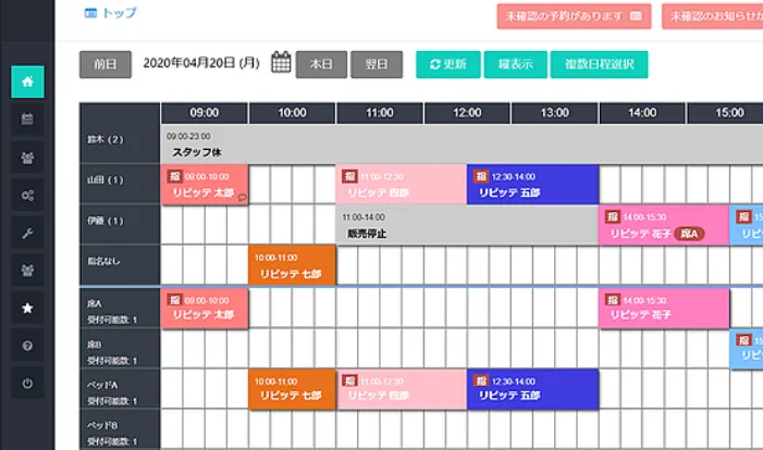 リピッテビューティ管理画面